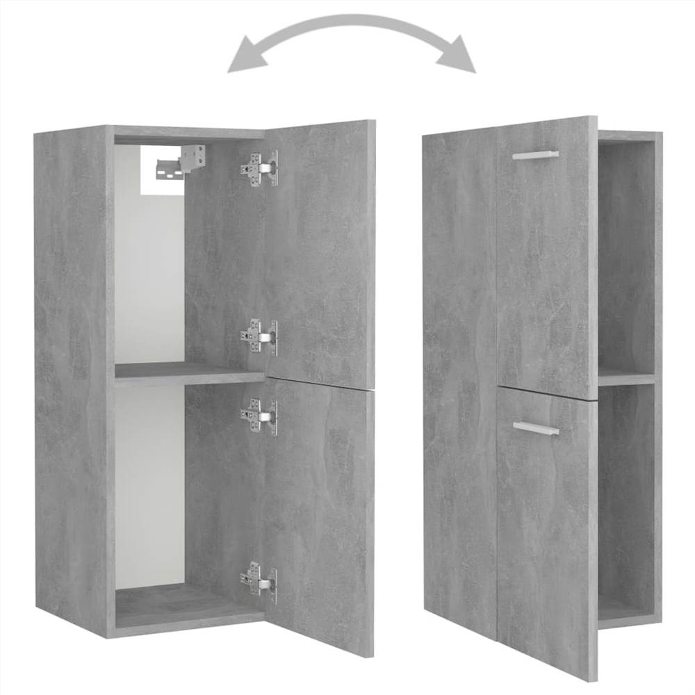 Bathroom Furniture Set Concrete Grey Chipboard