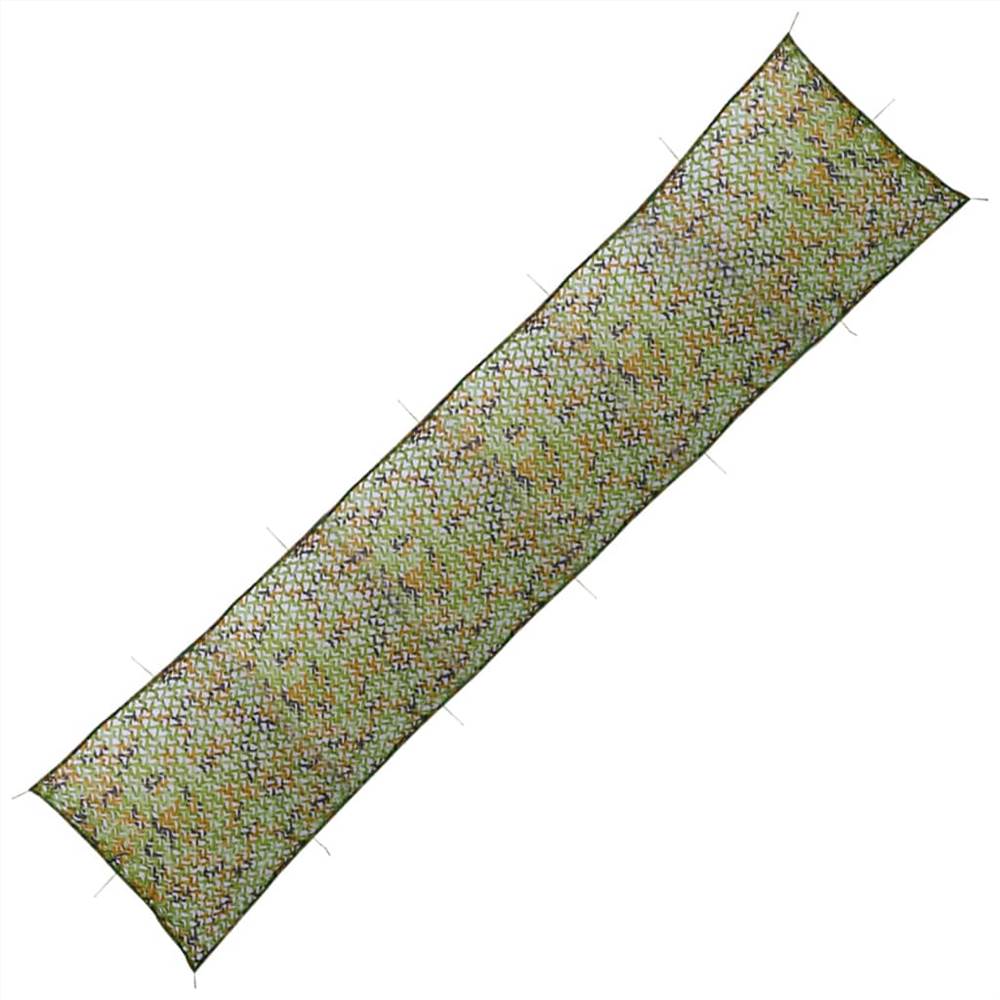 Rede de camuflagem com bolsa de armazenamento 1.5x6 m Verde