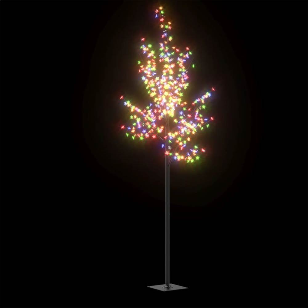 Christmas Tree 220 LEDs Colourful Light Cherry Blossom 220 cm