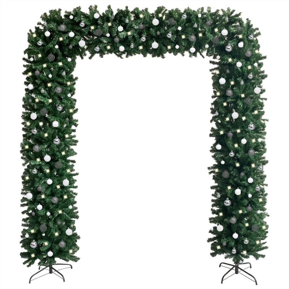 

Christmas Tree Arch with LEDs&Ball Set Green 240 cm