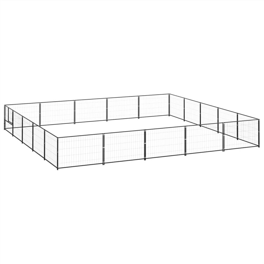 

Dog Kennel Black 25 m² Steel