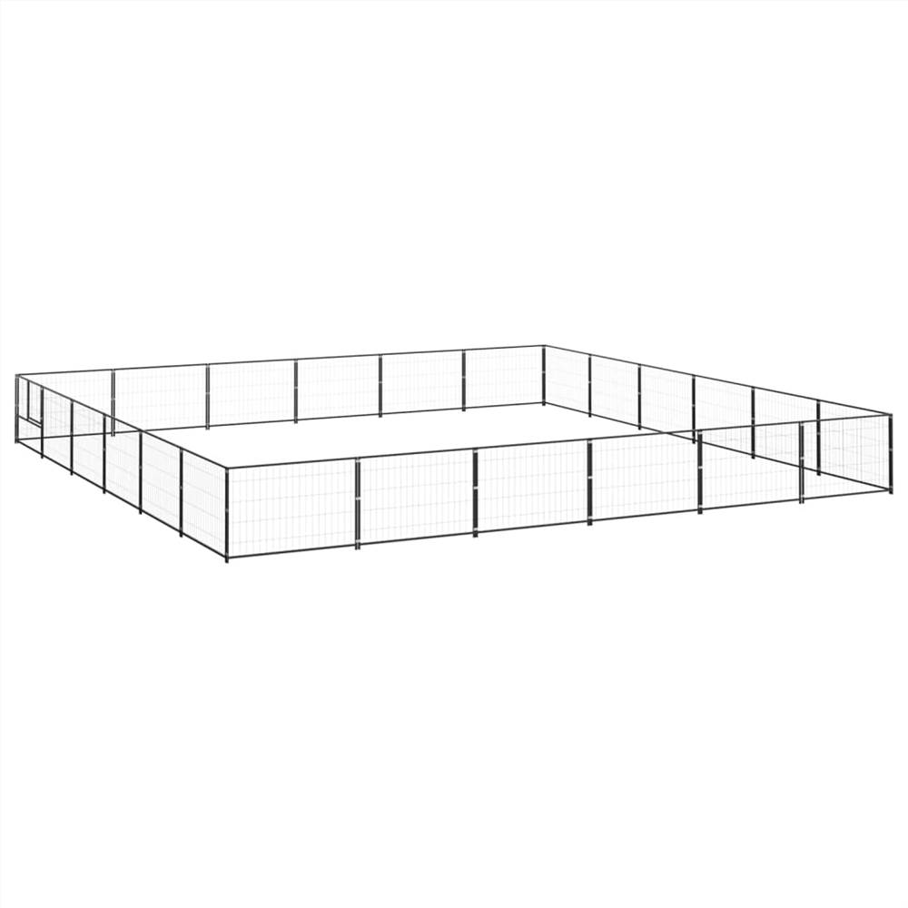 

Dog Kennel Black 36 m² Steel