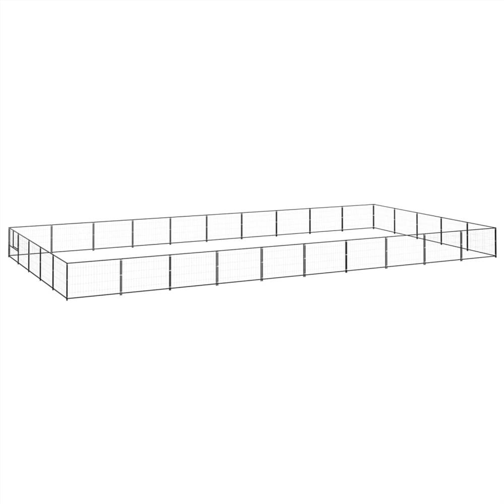 

Dog Kennel Black 50 m² Steel