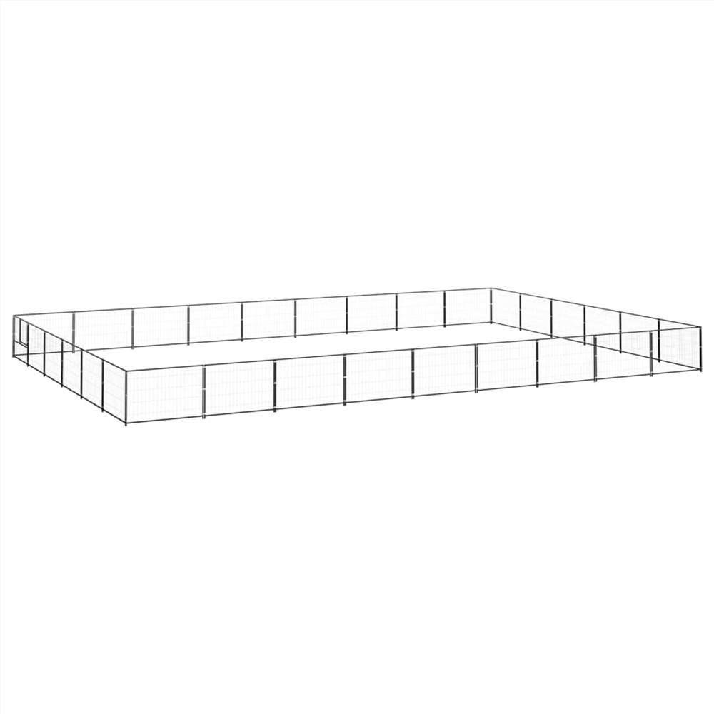 

Dog Kennel Black 54 m² Steel
