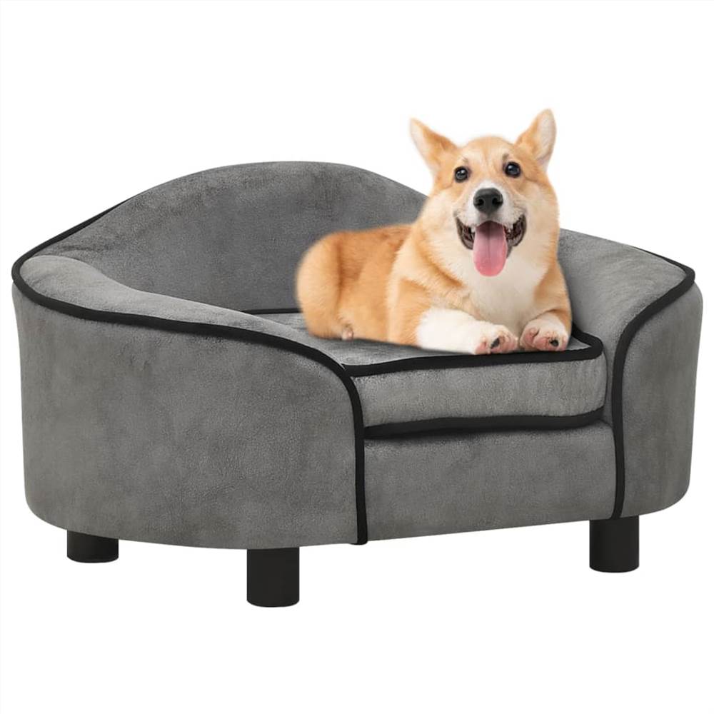 

Dog Sofa Grey 67x47x36 cm Plush
