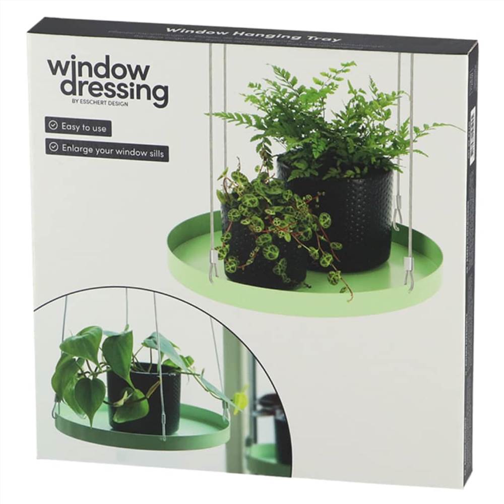 Esschert Design Hanging Plant Tray Round Green L