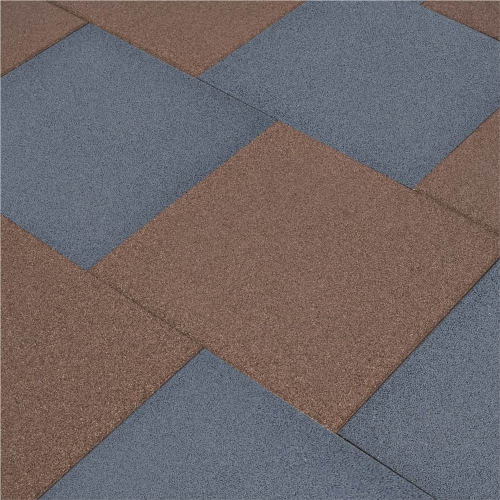 

Fall Protection Tiles 6 pcs Rubber 50x50x3 cm Grey