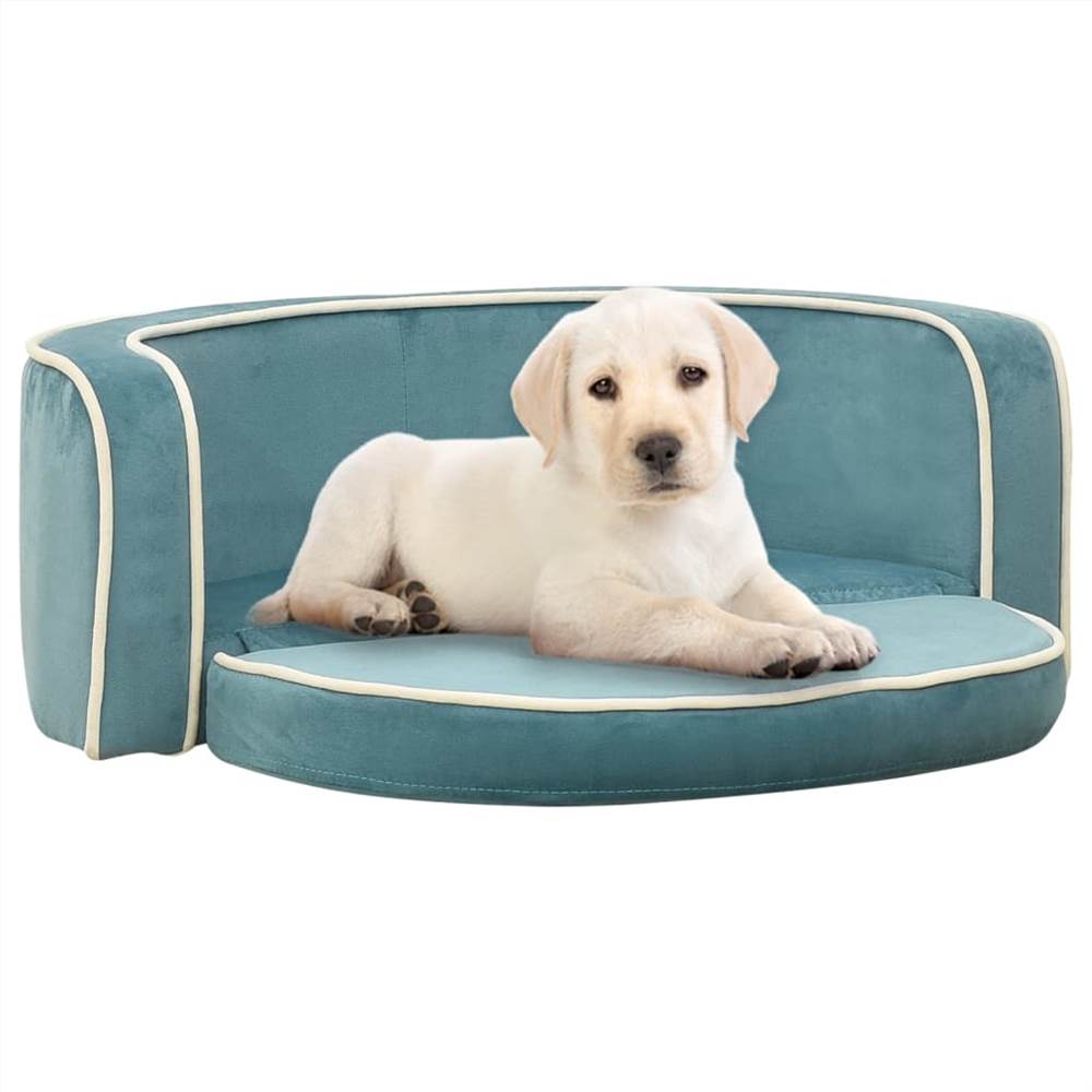 

Foldable Dog Sofa Turquoise 73x67x26 cm Plush Washable Cushion