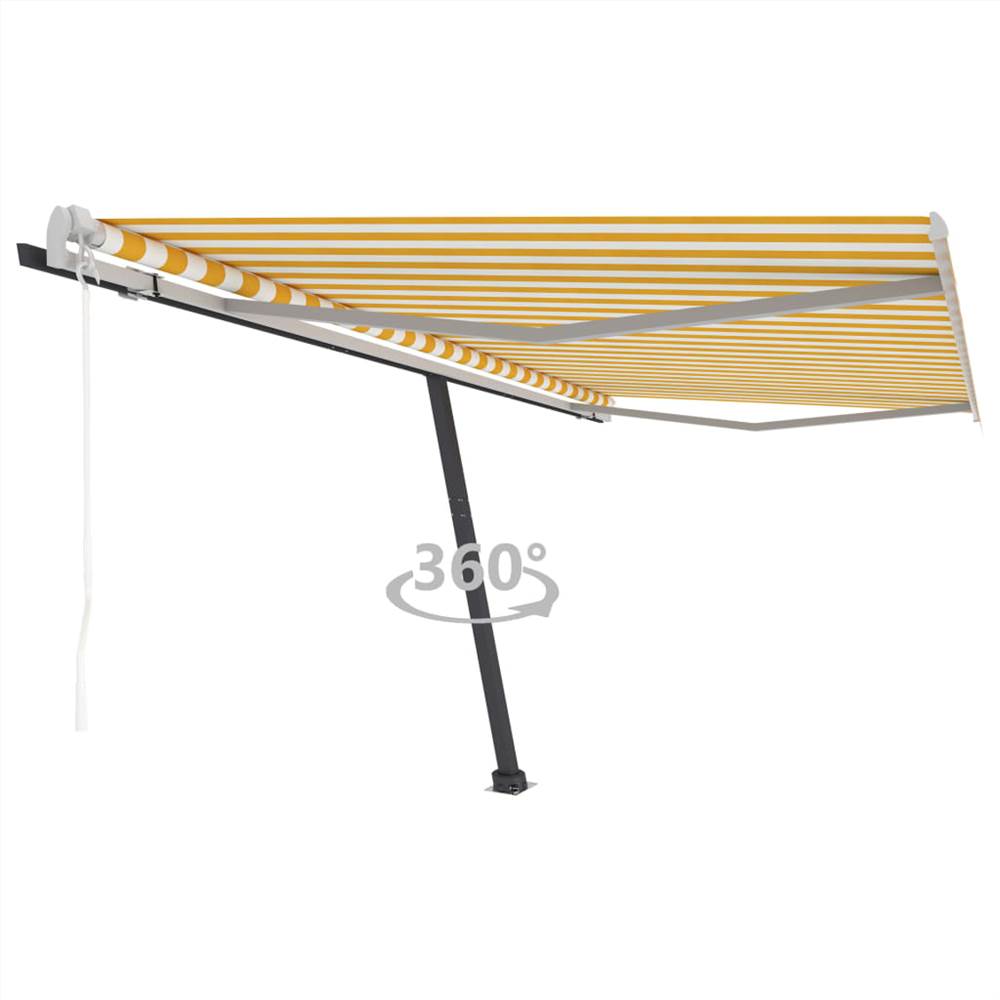 

Freestanding Automatic Awning 400x300cm Yellow/White