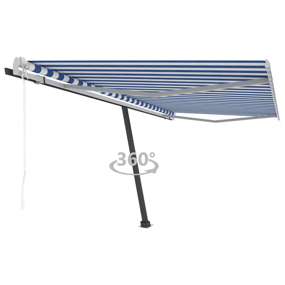 Freestanding Automatic Awning 400x350cm Blue/White