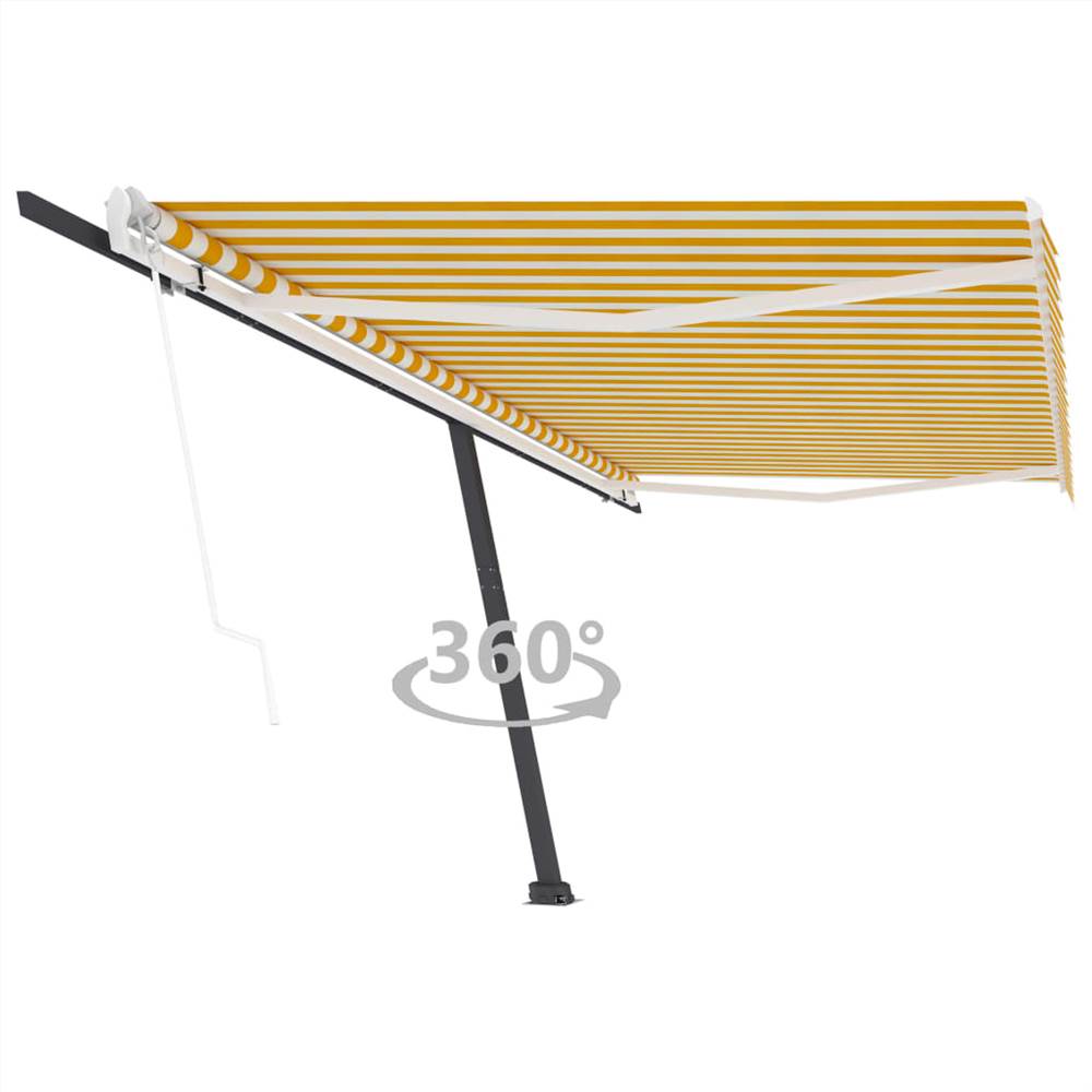 

Freestanding Automatic Awning 500x300cm Yellow/White