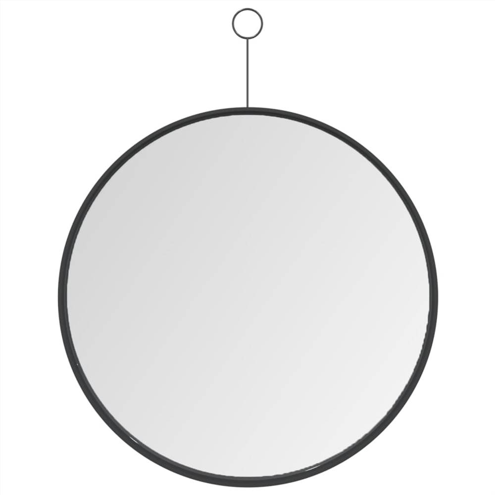 Hanging Mirror with Hook Black 40 cm