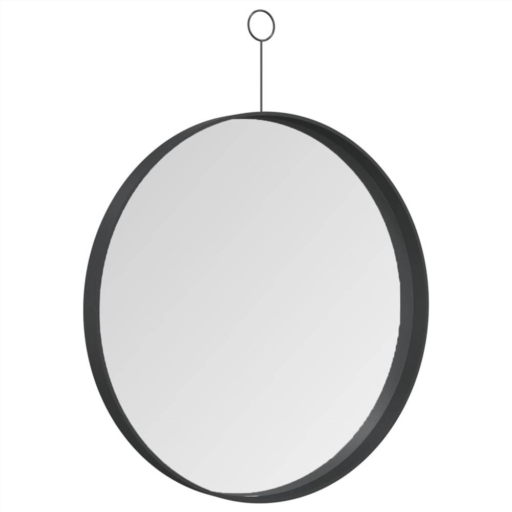 Hanging Mirror with Hook Black 40 cm