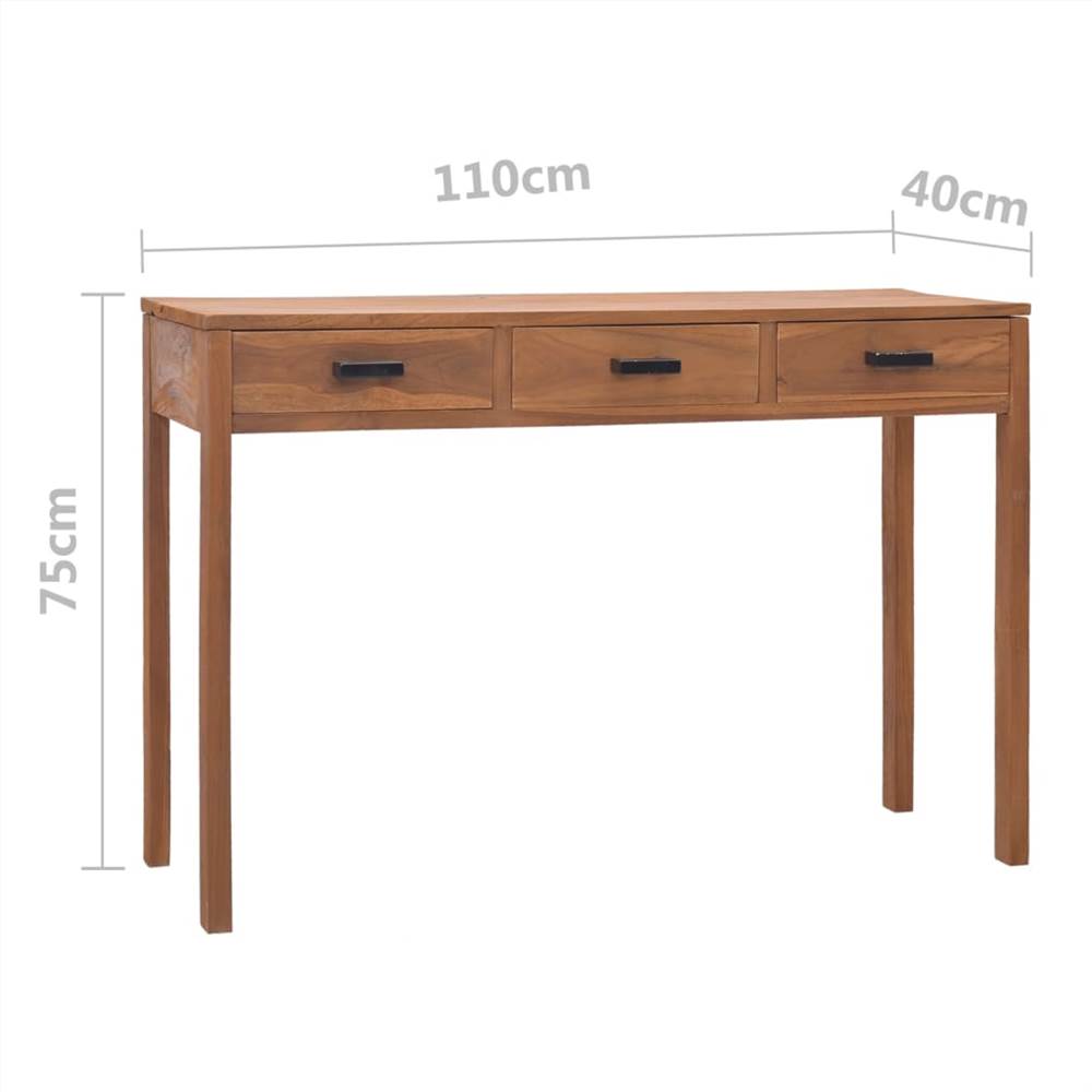 Office Desk 110x40x75 cm Solid Teak Wood