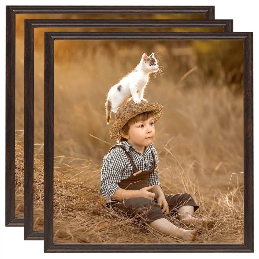 

Photo Frames Collage 3 pcs for Wall or Table Black 50x50 cm MDF