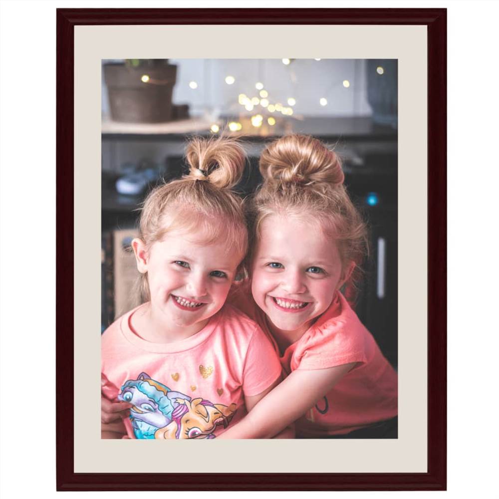 Photo Frames Collage 3 pcs for Wall or Table Dark Red 50x60 cm