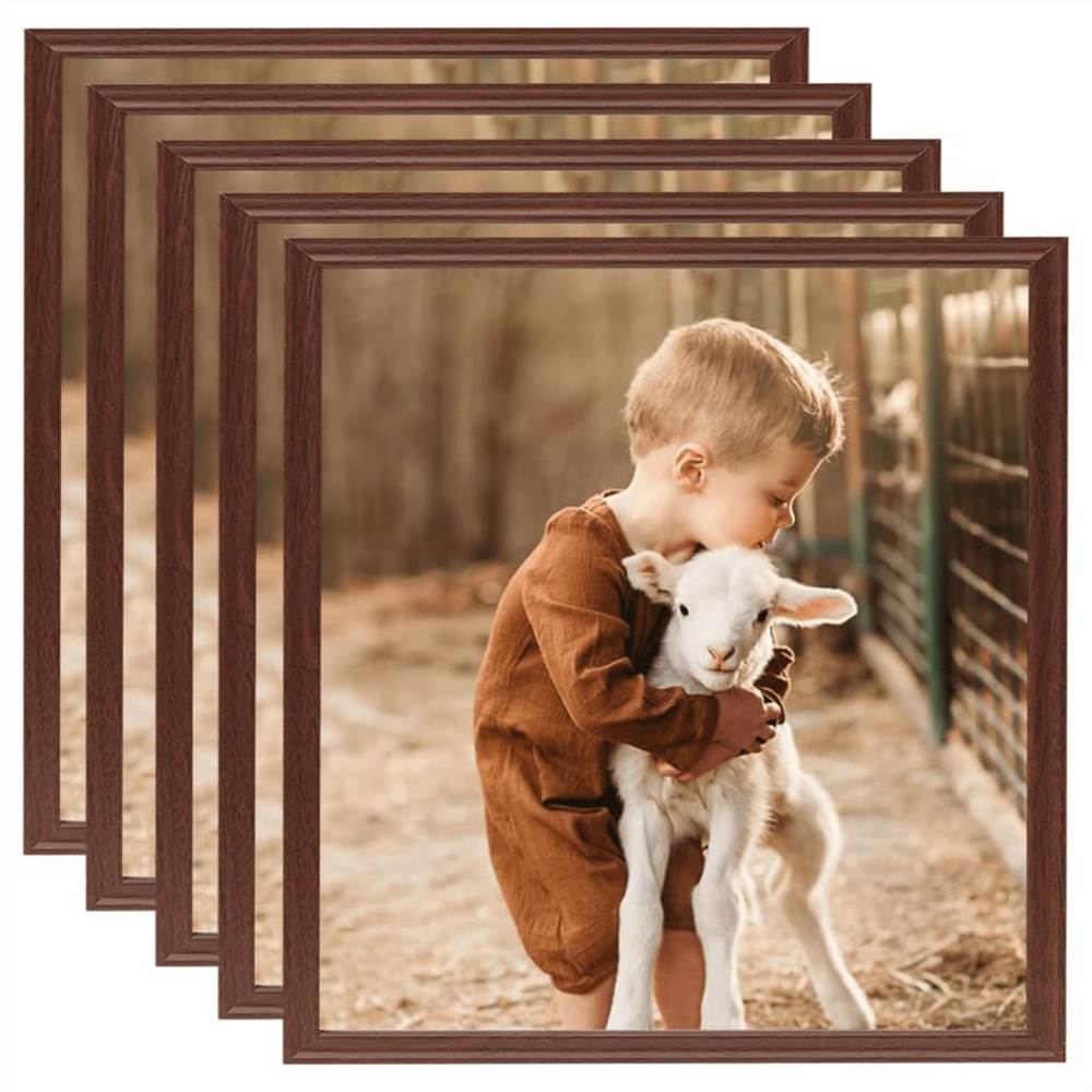 

Photo Frames Collage 5 pcs for Wall or Table Brown 30x30 cm MDF