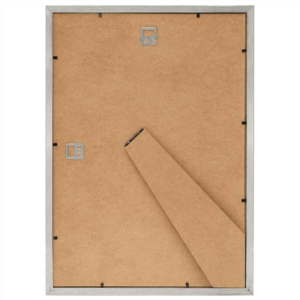 Photo Frames Collage 5 pcs for Wall or Table Silver 29.7x42 cm