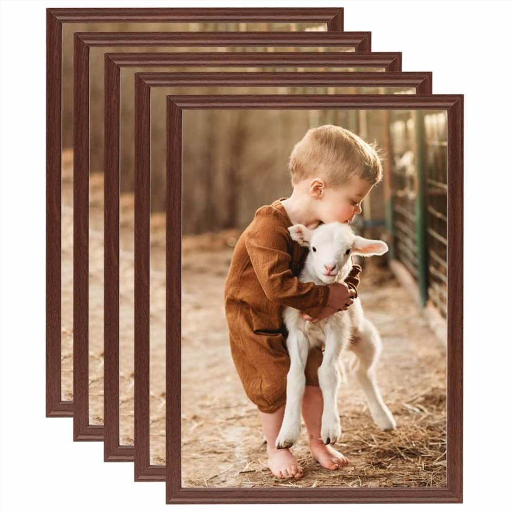 

Photo Frames Collage 5pcs for Wall or Table Brown 29.7x42cm MDF