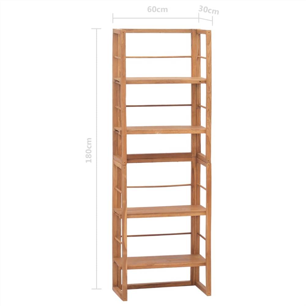 Shelving Unit 60x30x180 cm Solid Teak Wood