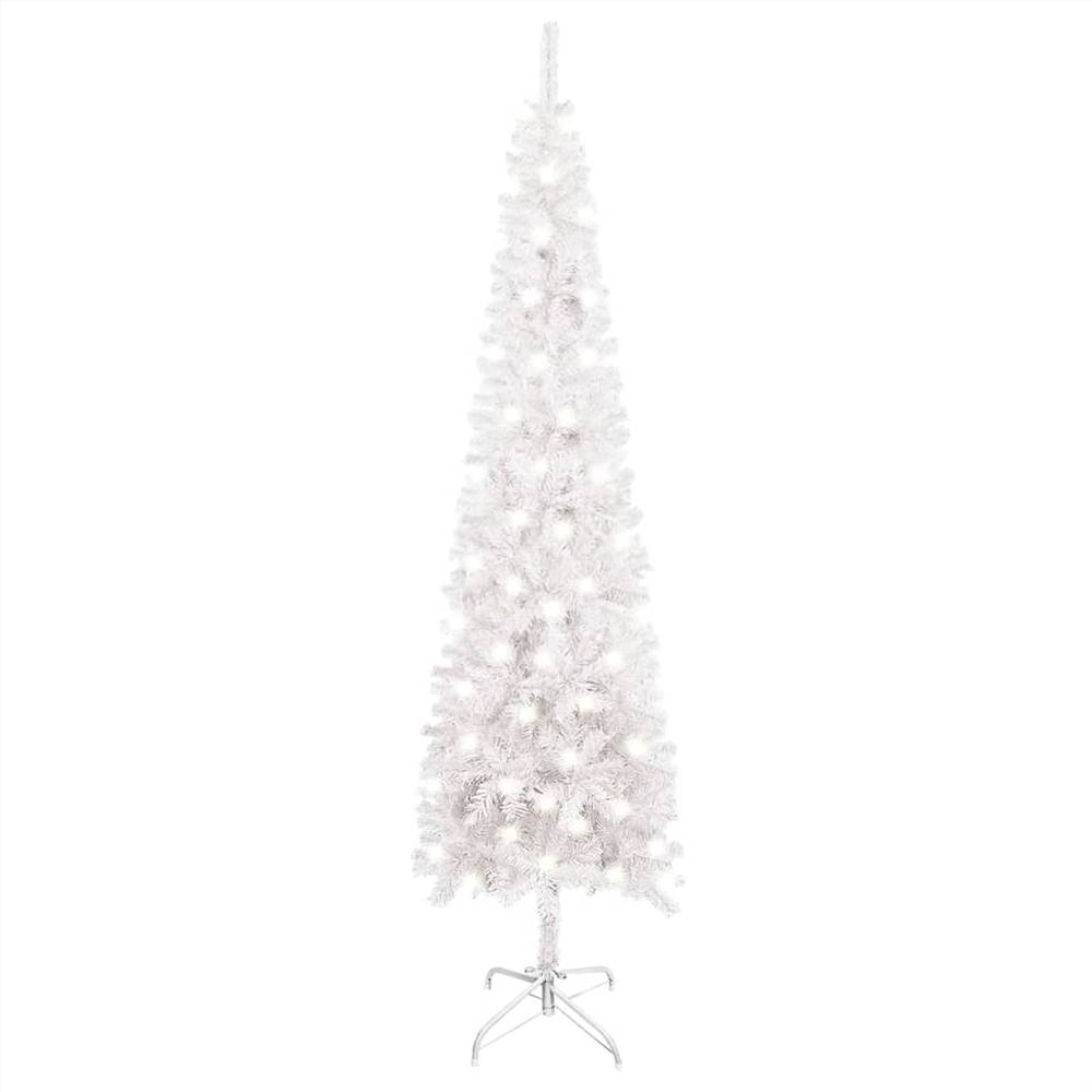 

Slim Christmas Tree with LEDs White 120 cm