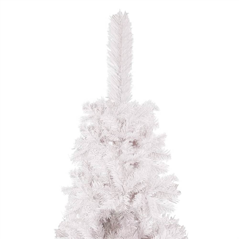 Slim Christmas Tree with LEDs White 240 cm