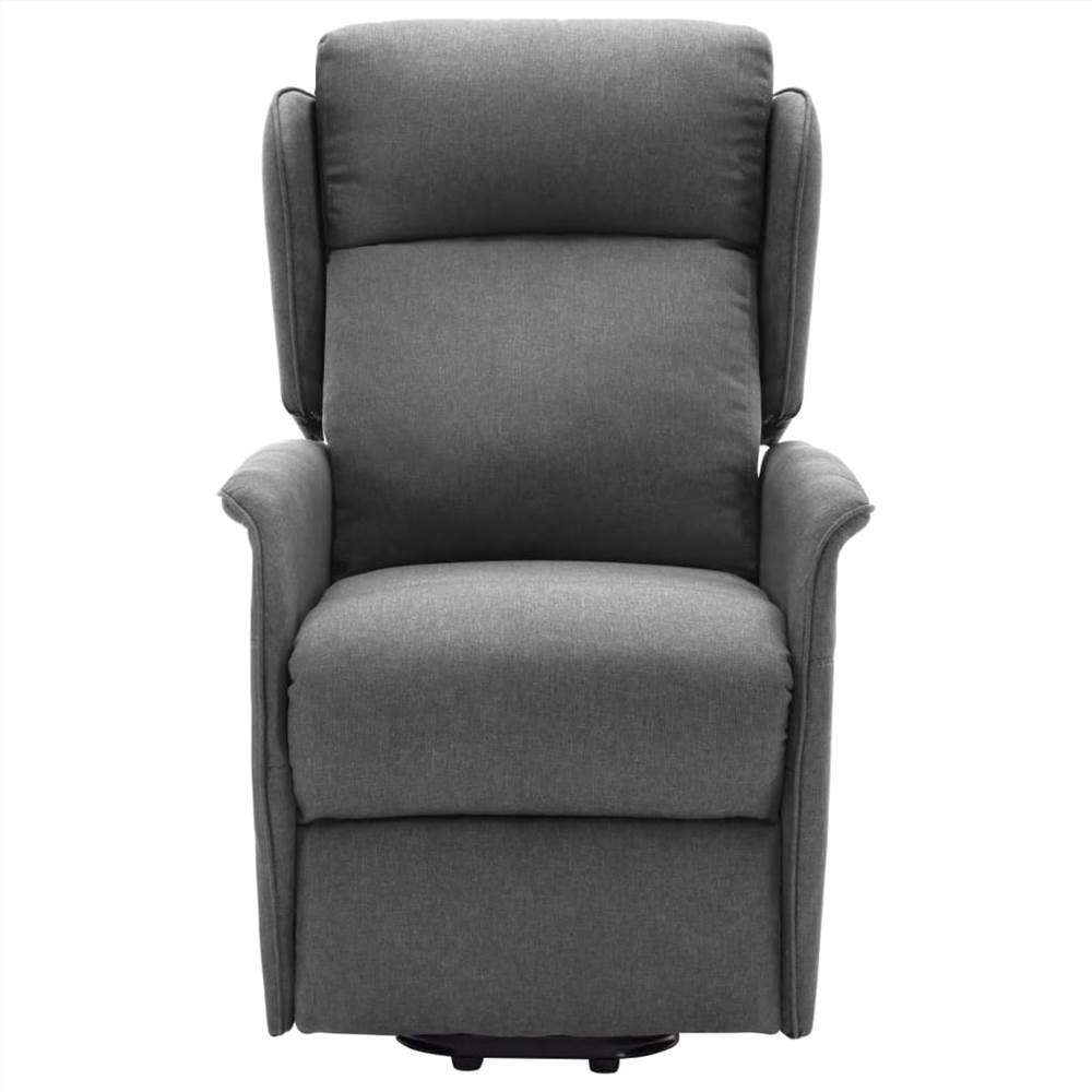 Stand-up Reclining Chair Light Grey Fabric
