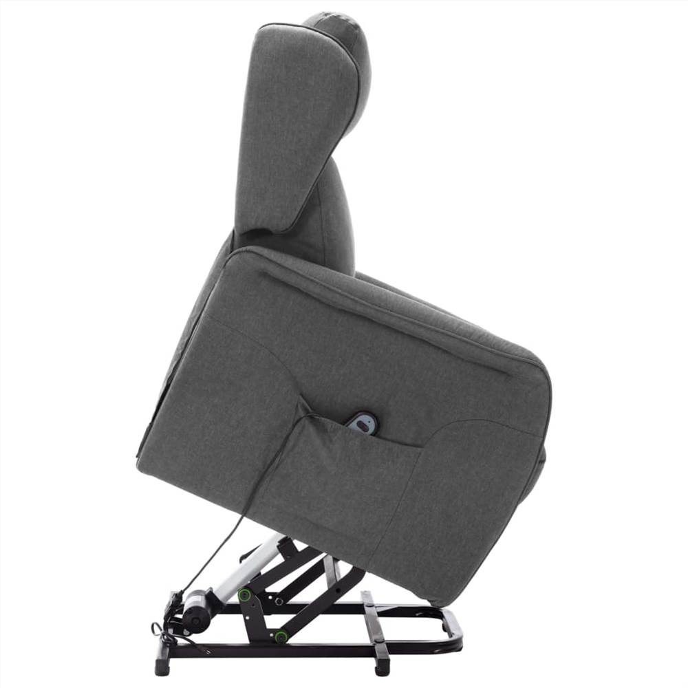 Stand-up Reclining Chair Light Grey Fabric