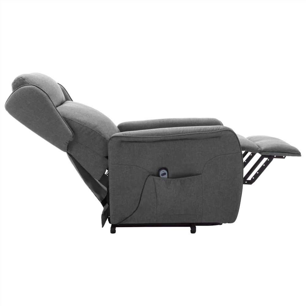 Stand-up Reclining Chair Light Grey Fabric