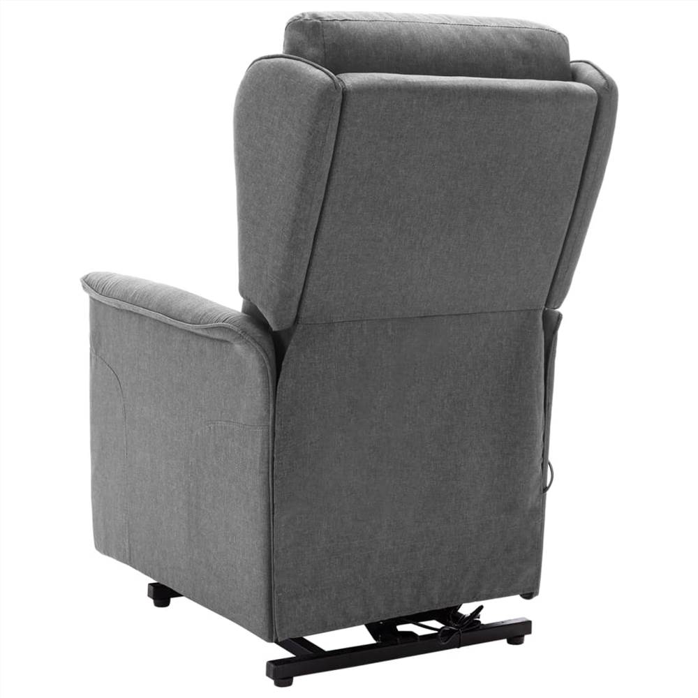Stand-up Reclining Chair Light Grey Fabric