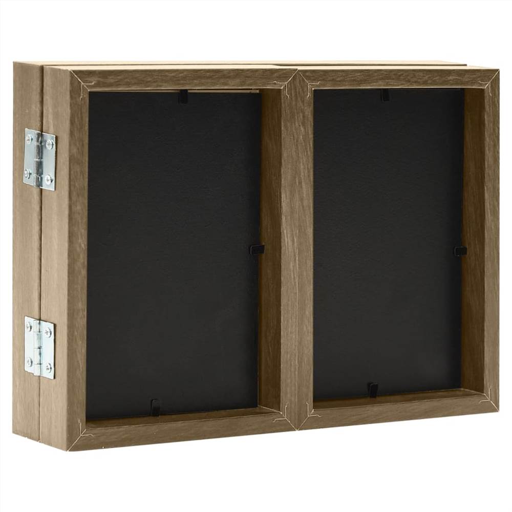 Trifold Photo Frame Collage Light Brown 22x15 cm+2x