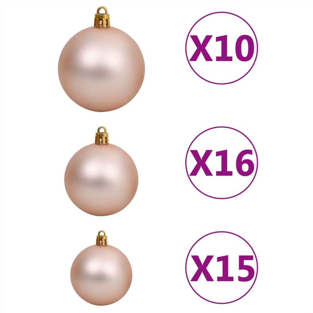 Upside-down Artificial Christmas Tree with LEDs&Ball Set 240 cm