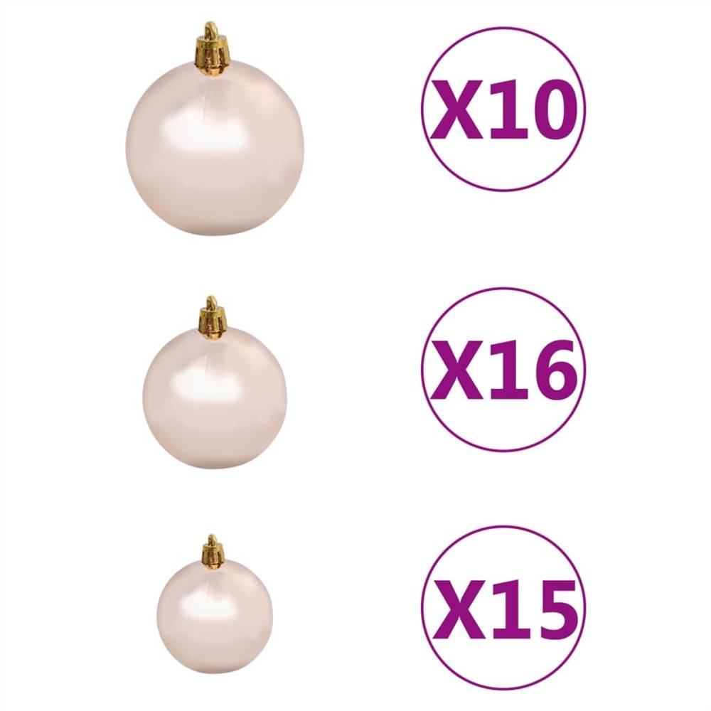 Upside-down Artificial Christmas Tree with LEDs&Ball Set 240 cm