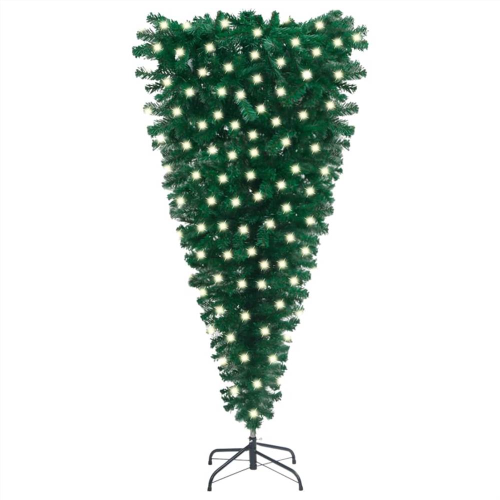 

Upside-down Artificial Christmas Tree with LEDs Green 180 cm