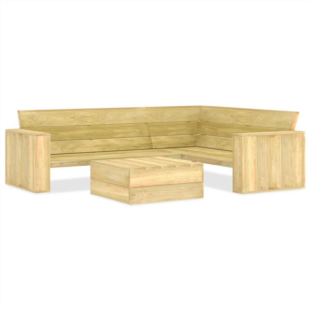 

2 Piece Garden Lounge Set Impregnated Pinewood