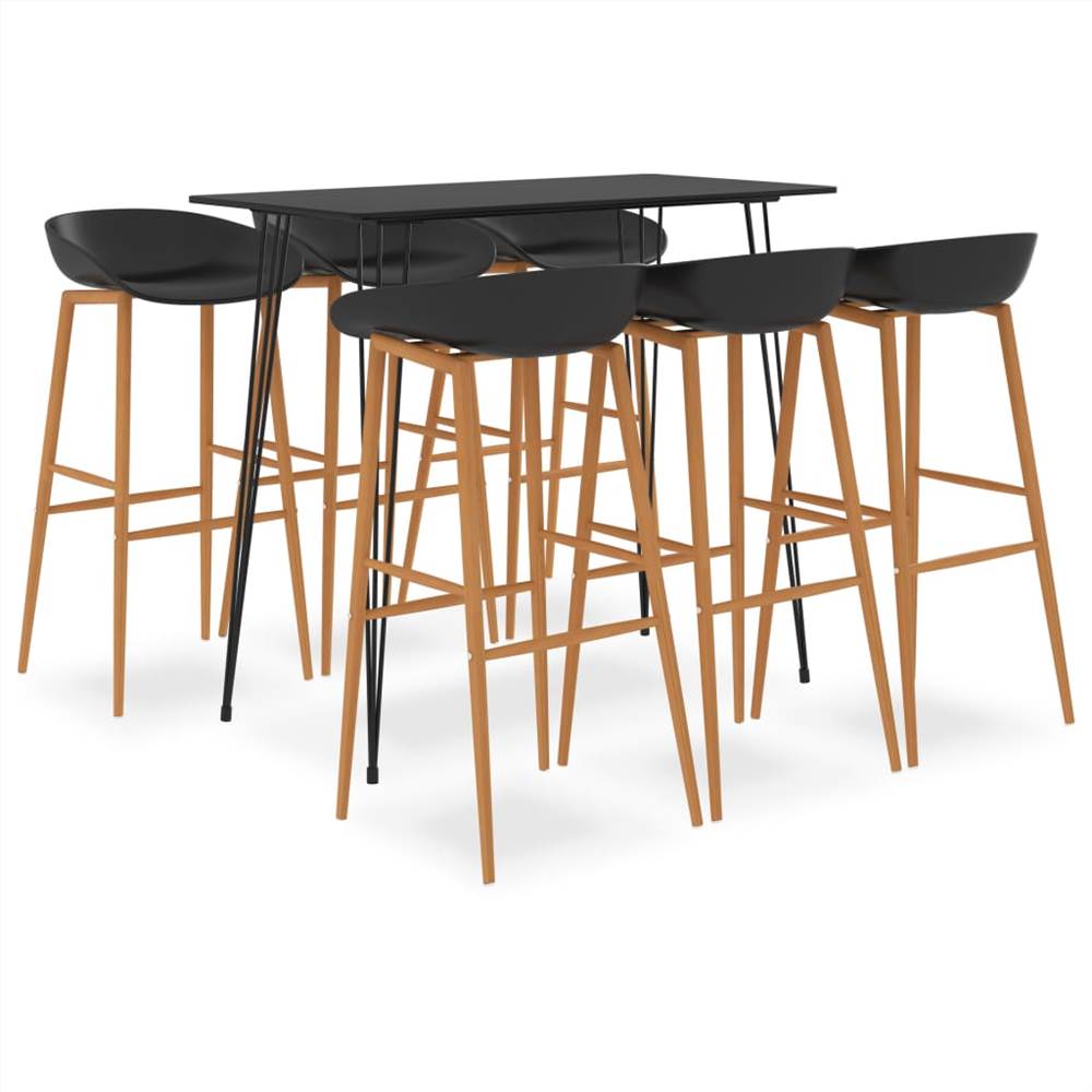

7 Piece Bar Set Black