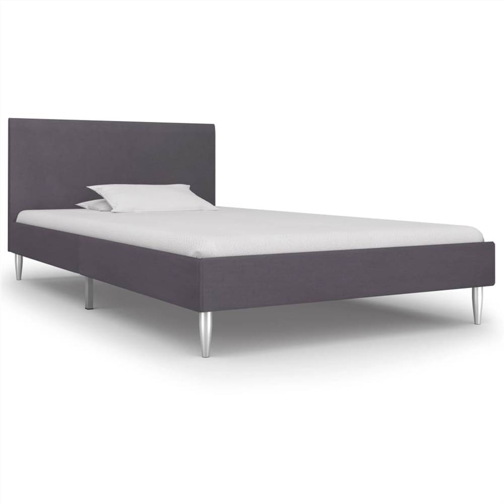 

Bed Frame Grey Fabric 90x190 cm