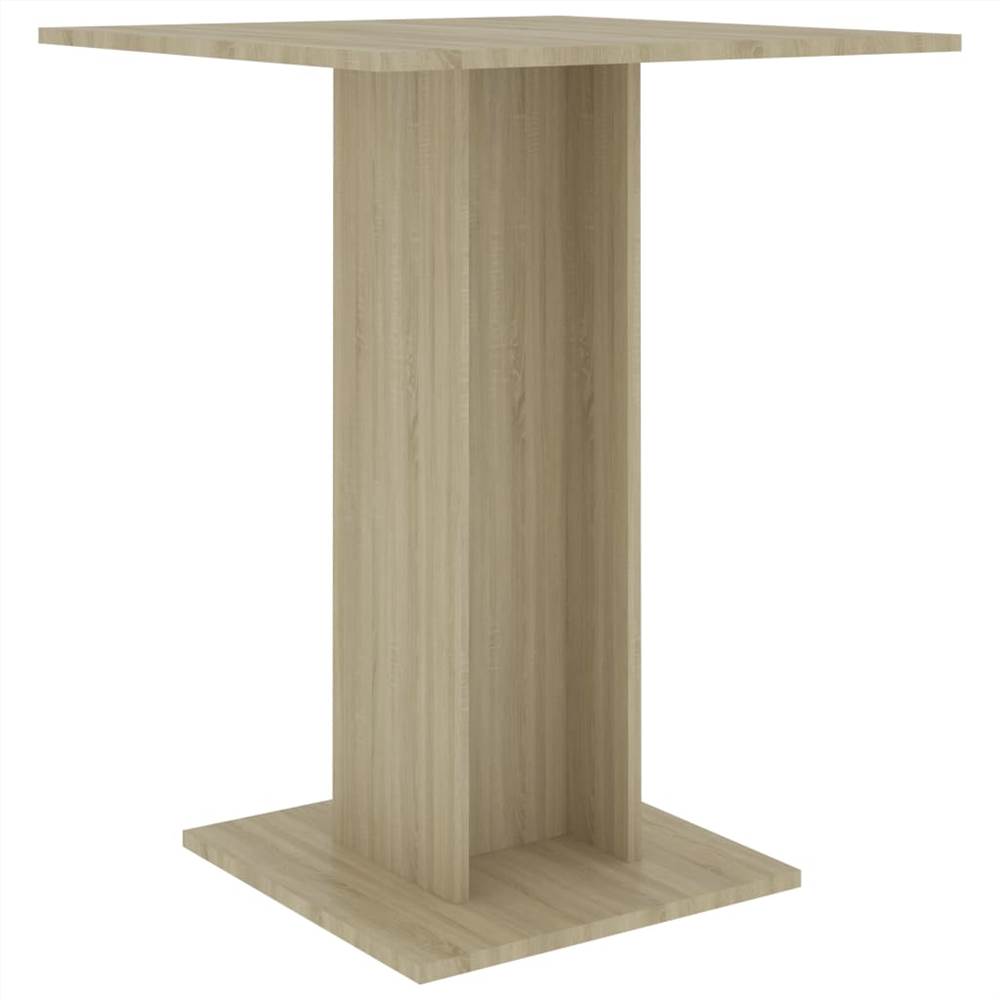 Bistro Table Sonoma Oak 60x60x75 cm Chipboard