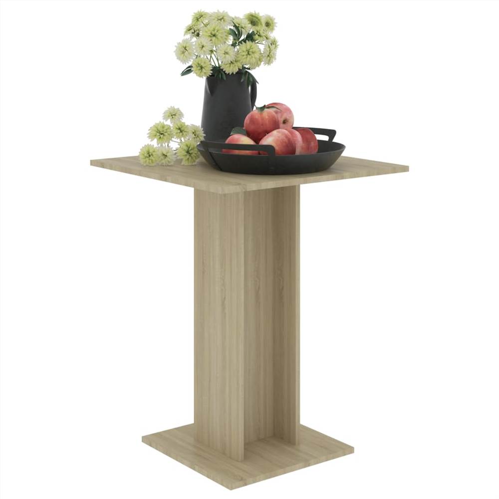 Bistro Table Sonoma Oak 60x60x75 cm Chipboard