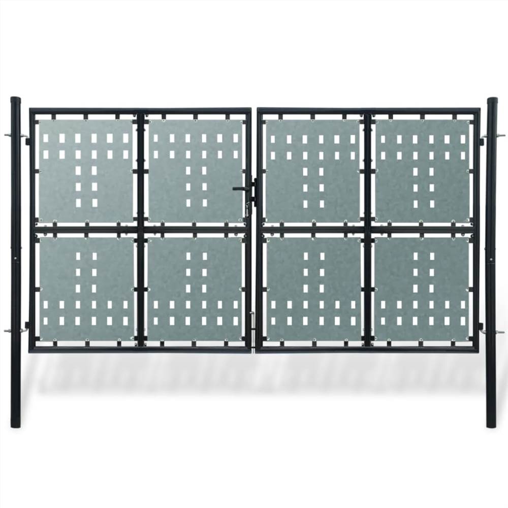 

Black Double Door Fence Gate 300 x 250 cm