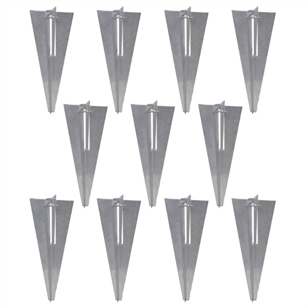 Chain Link Fence with Spike Anchors 1x25 m Grey