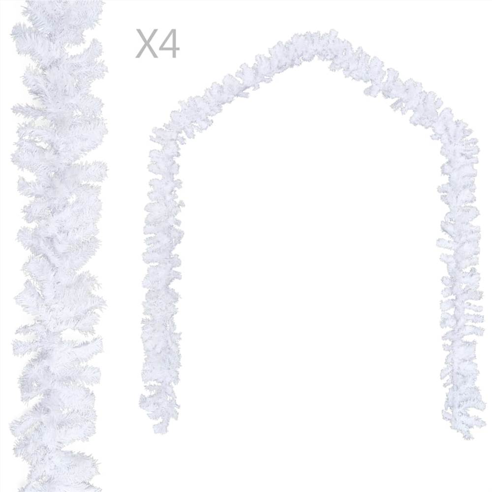 

Christmas Garlands 4 pcs White 270 cm PVC