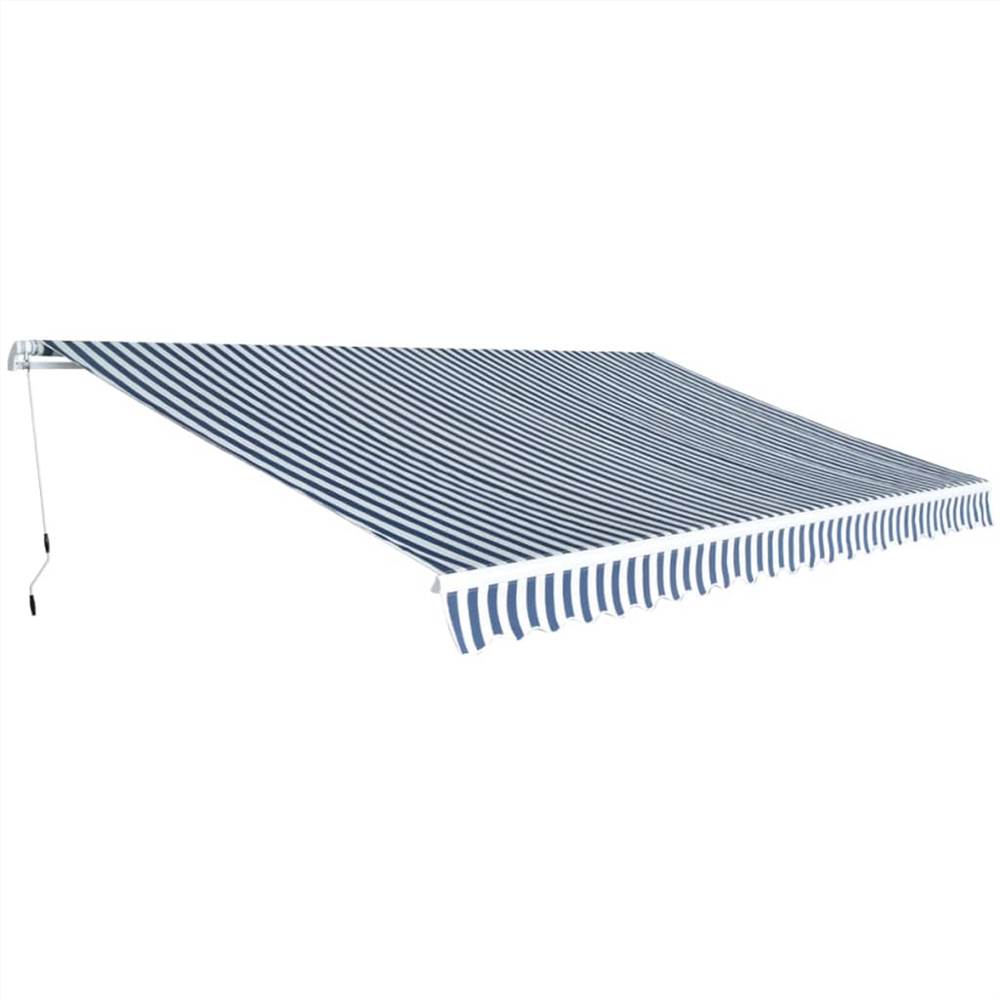 

Folding Awning Manual Operated 500 cm Blue/White