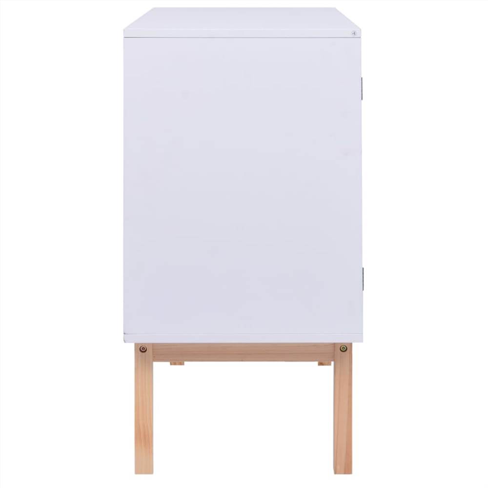 Sideboard White 88,5x40x80 Cm MDF And Rattan 10 Sideboard White 88,5x40x80 cm MDF and Rattan