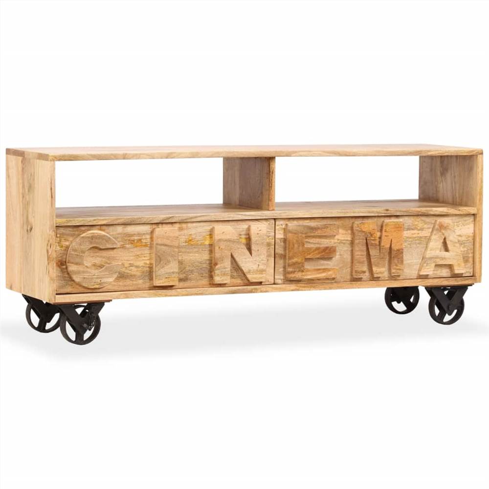 

TV Cabinet Solid Mango Wood 120x30x48 cm