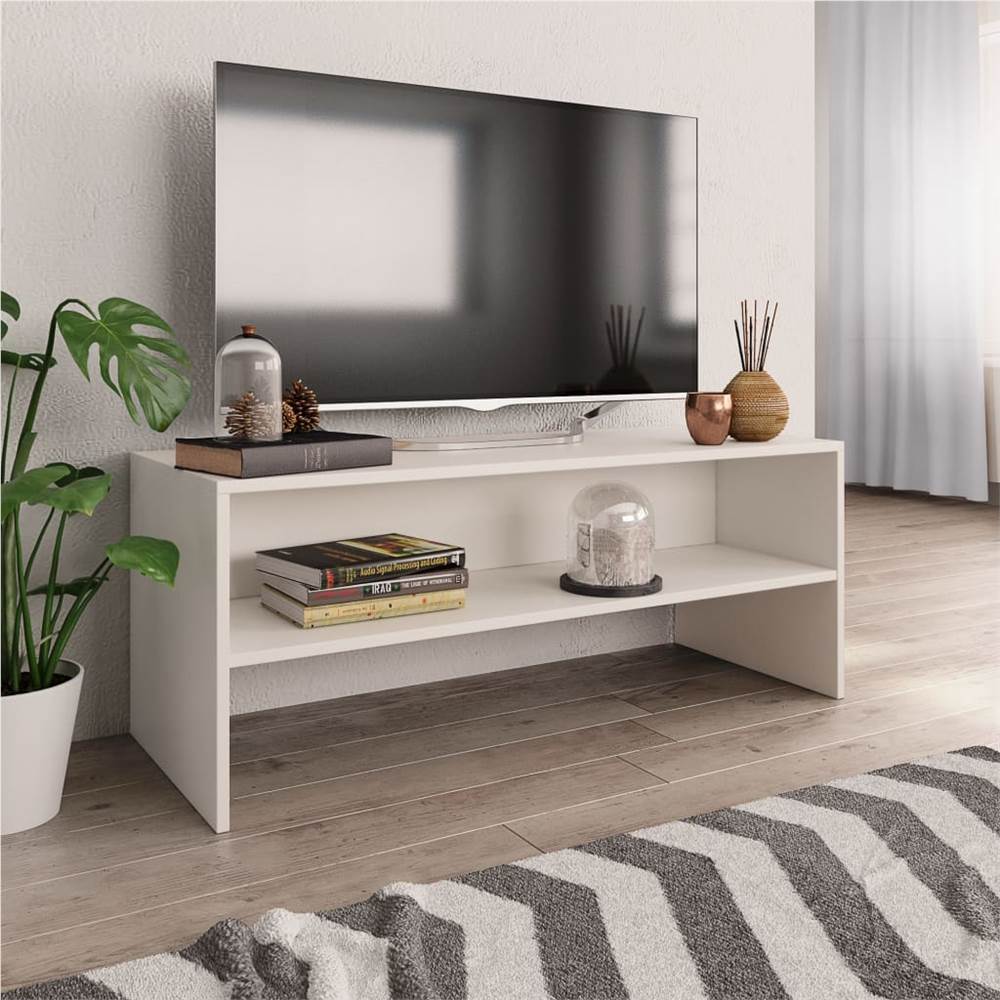 TV Cabinet White 100x40x40 cm Chipboard