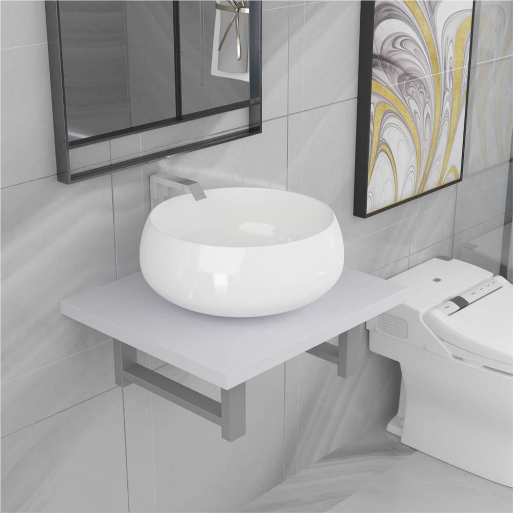 

Two Piece Bathroom Furniture Set Ceramic White
