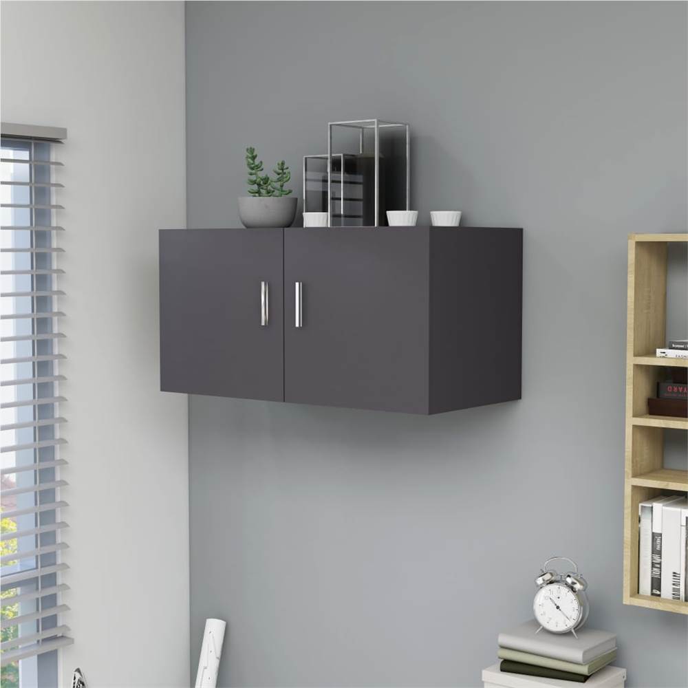 

Wall Mounted Cabinet Grey 80x39x40 cm Chipboard