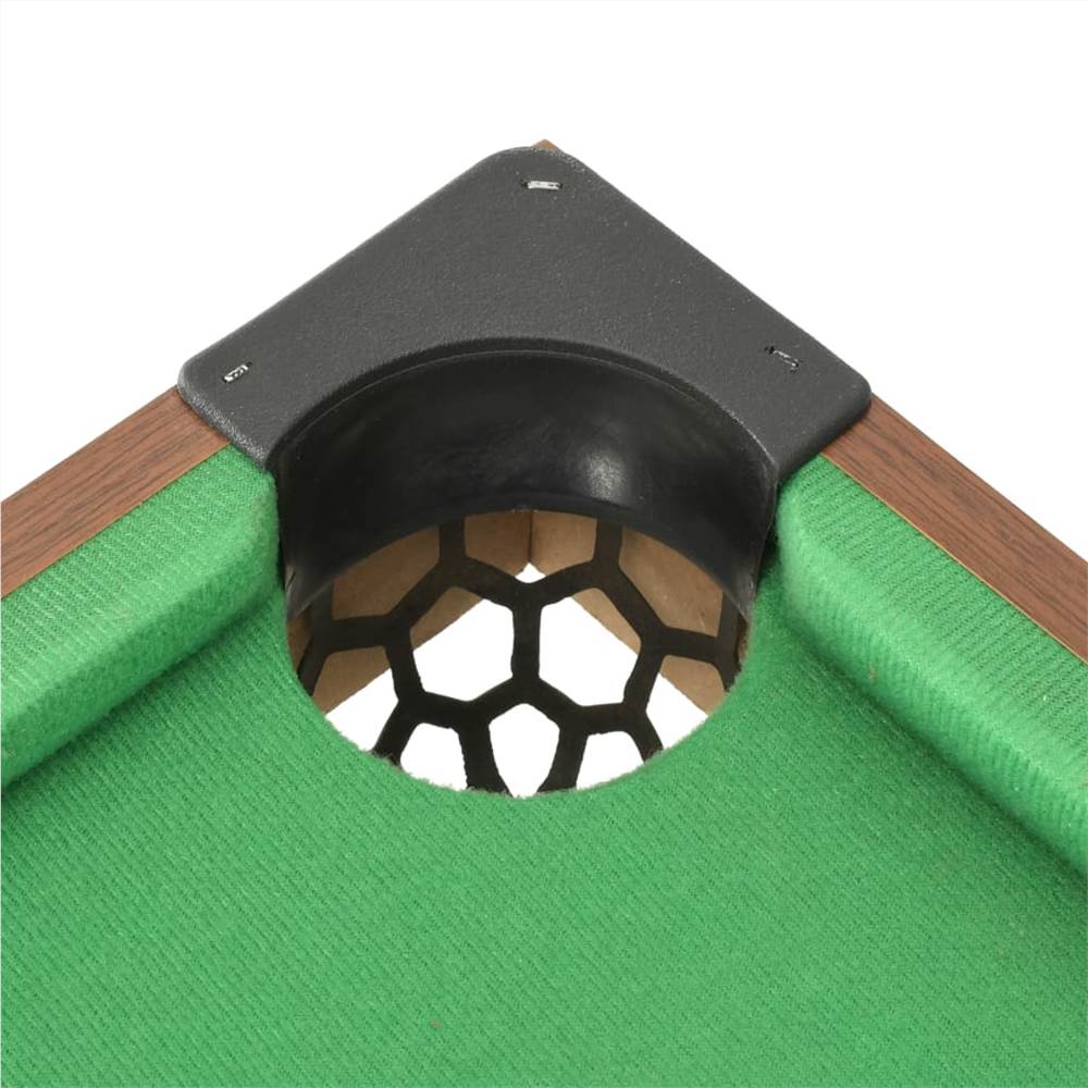 3 Feet Mini Pool Table 92x52x19 cm Brown and Green