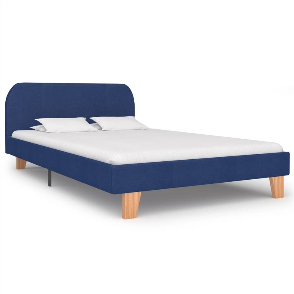

Bed Frame Blue Fabric 120x190 cm